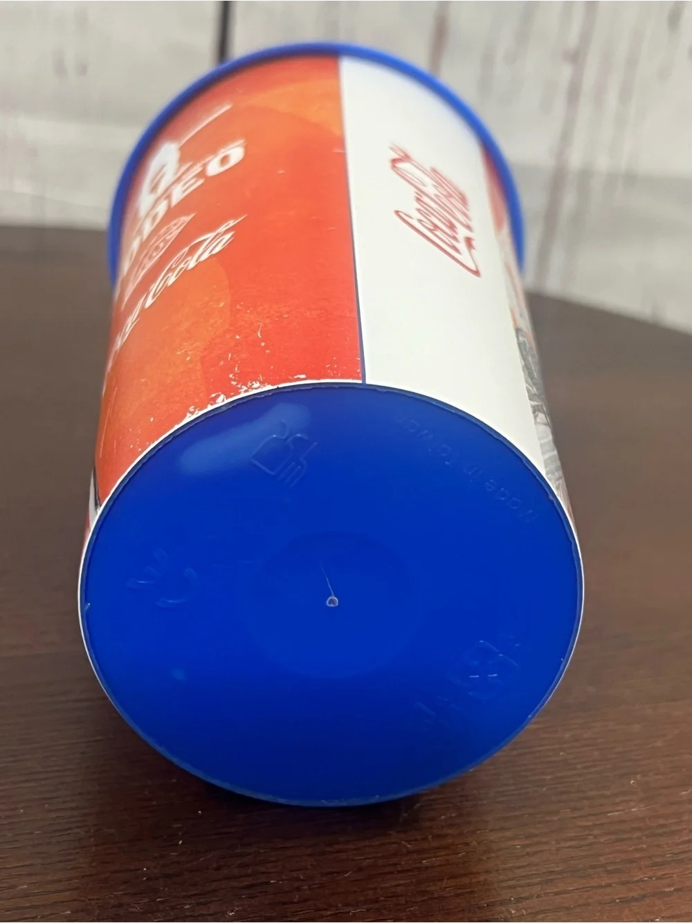 Houston Livestock Show & Rodeo 2026 Souvenir Container in Orange with Blue Lid